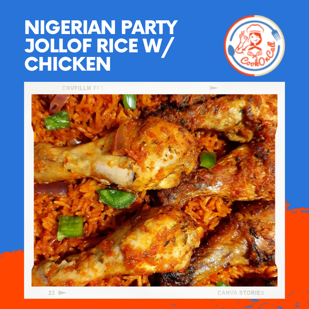 Nigerian Party Jollof Rice with Chicken - CookOnCall