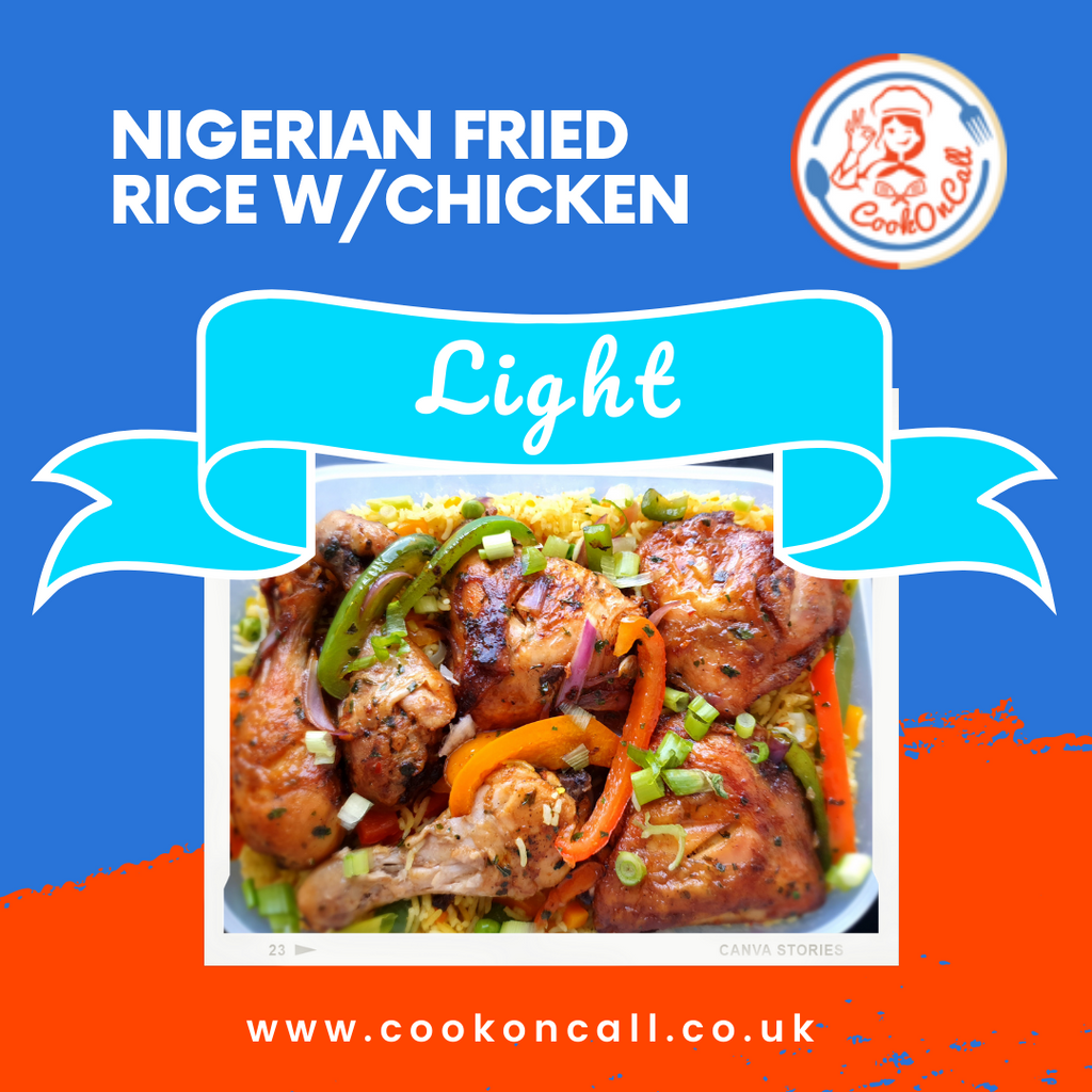 Nigerian Fried Rice with Chicken (30% Reduced Fat) - CookOnCall